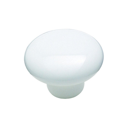 Amerock 1.5 in. dia. Allison Round Furniture Knob - White 1 in. Projection 5114350